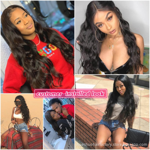 Raw Virgin Cuticle Aligned Brazilian Human Hair Transparent HD Lace Front Wig With Baby Hair For Black Women